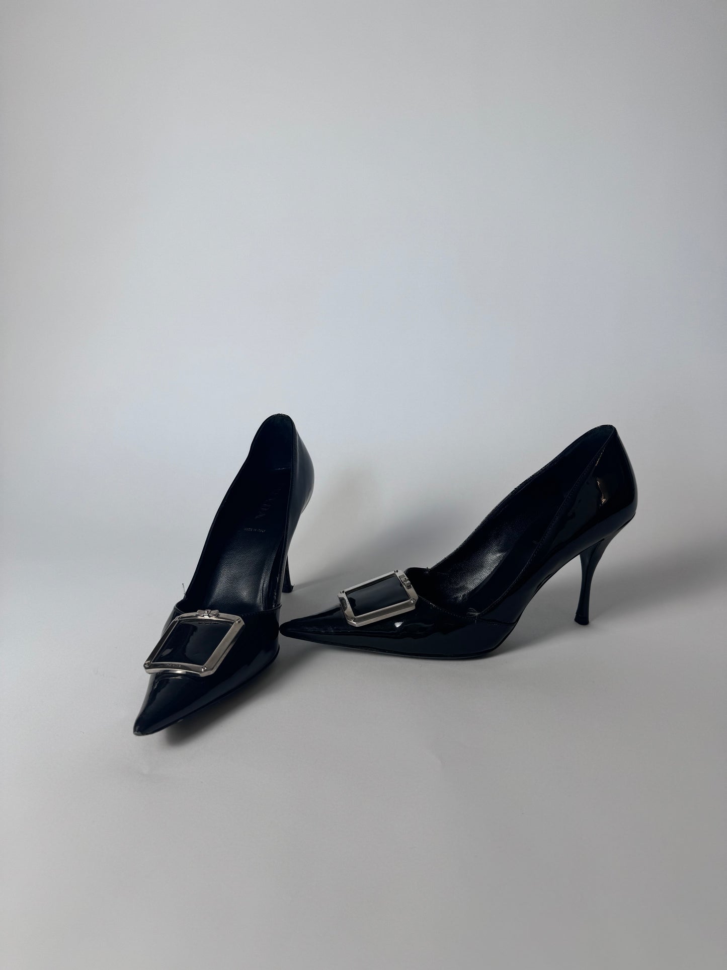 PRADA POINTED TOE HEELS, 8.5