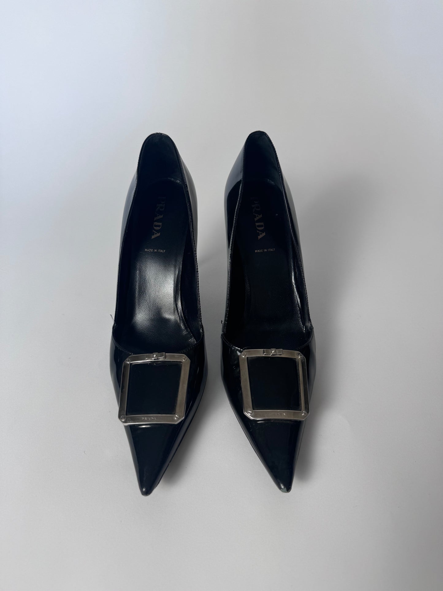 PRADA POINTED TOE HEELS, 8.5