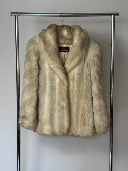 FAUX FUR VINTAGE COAT, XL