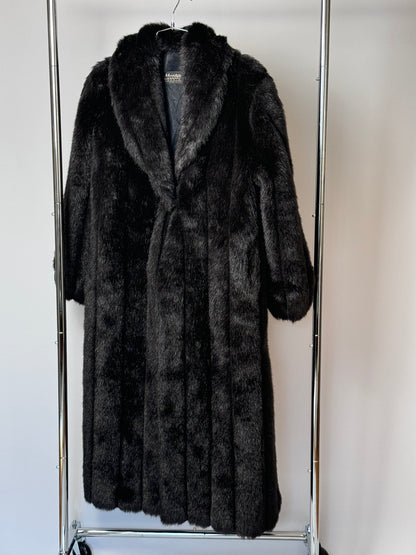 FAUX FUR COAT, M-L